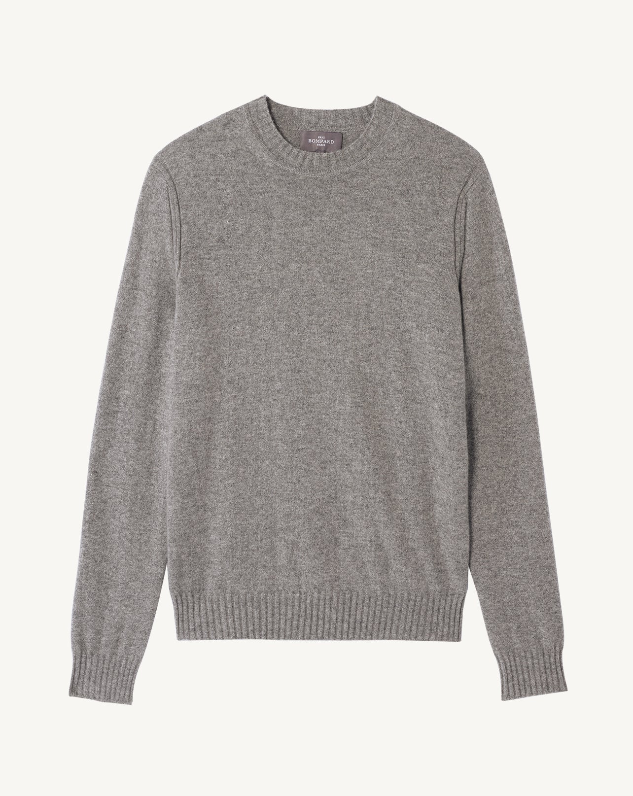 Pull col rond-GRIS METEORITE-70% cachemire 30% soie