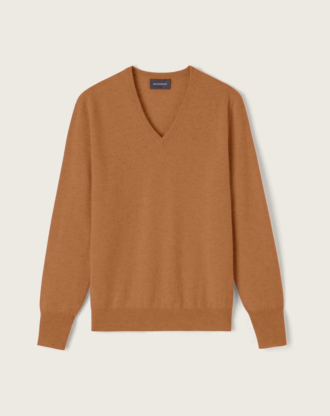 Pull V classique-VICUNA-100% CACHEMIRE