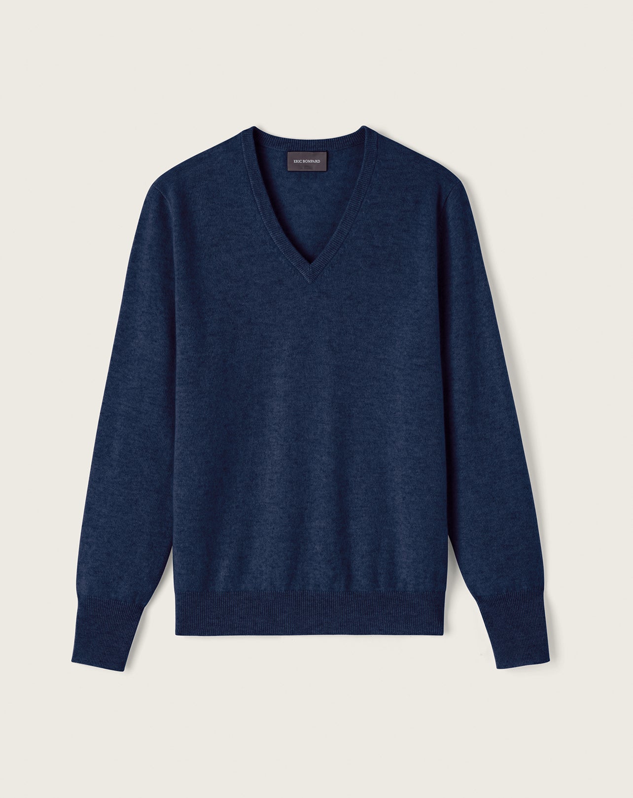 Pull V classique-BLEU NOCTURNE-100% CACHEMIRE