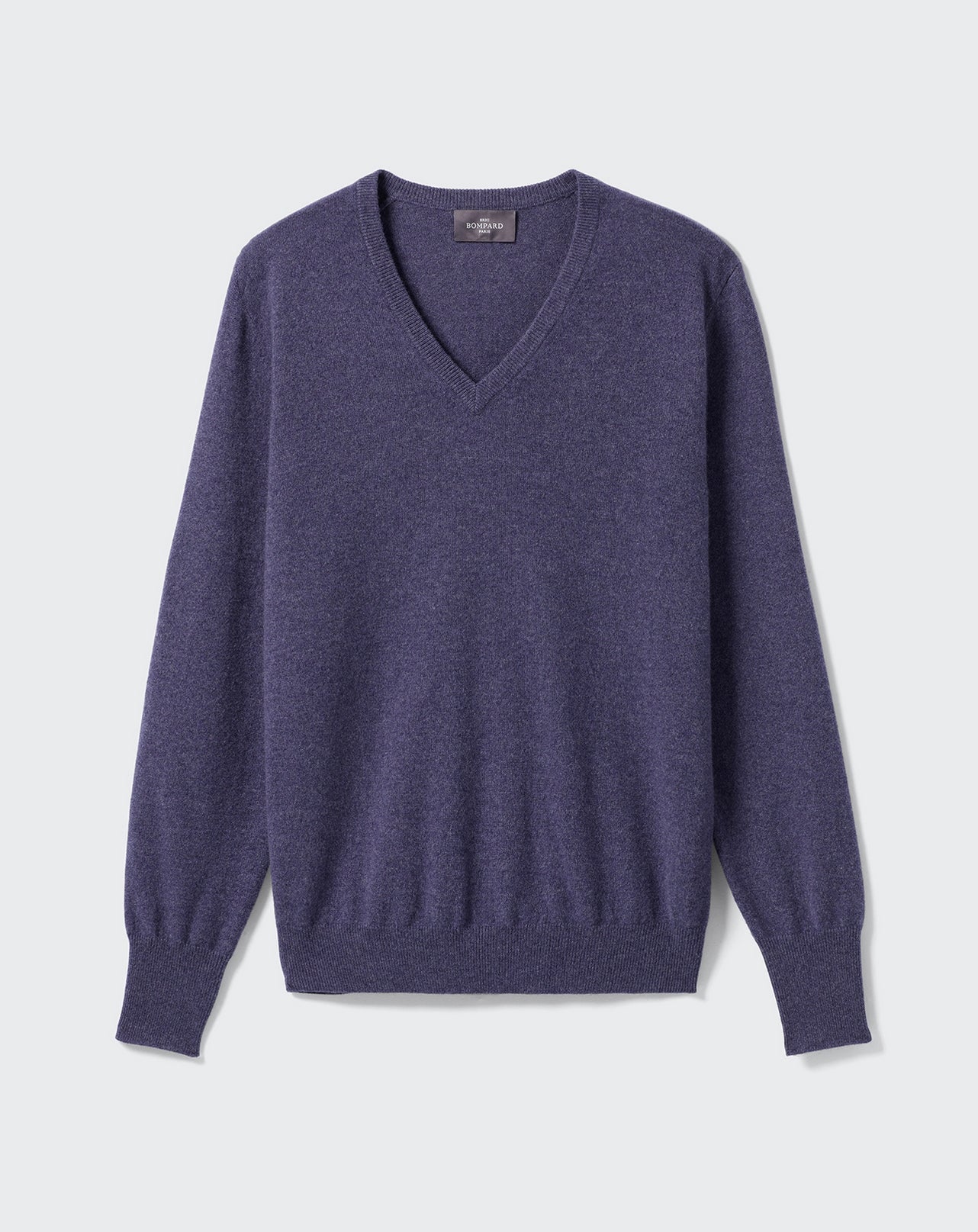 Pull V classique-IOLITE-100% CACHEMIRE