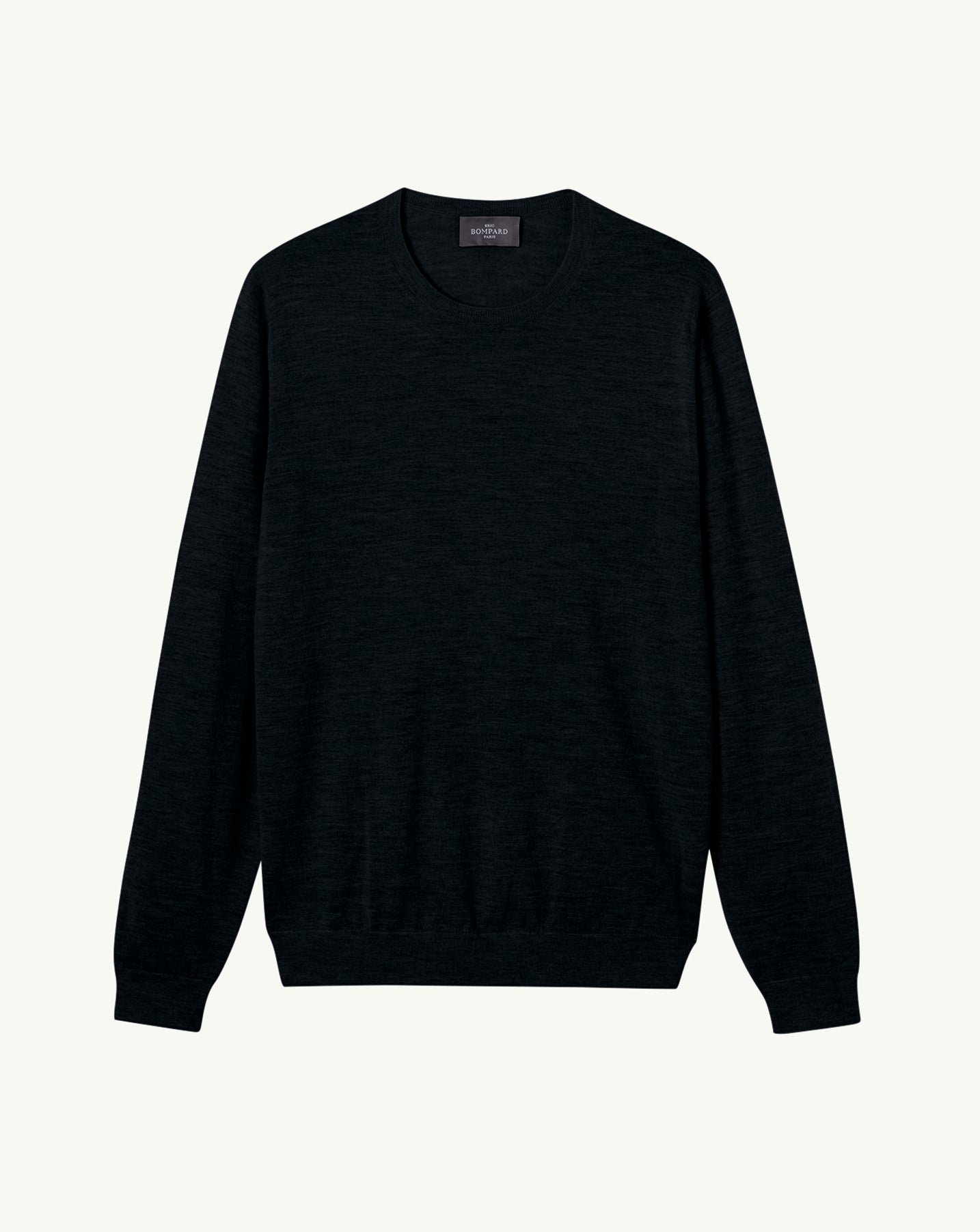 Pull col rond ultrafin-NOIR-100% CACHEMIRE