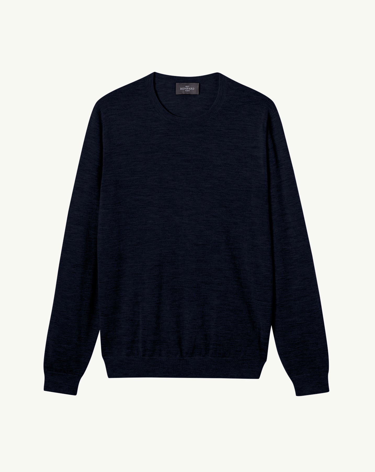 Pull col rond ultrafin-MARINE-100% CACHEMIRE