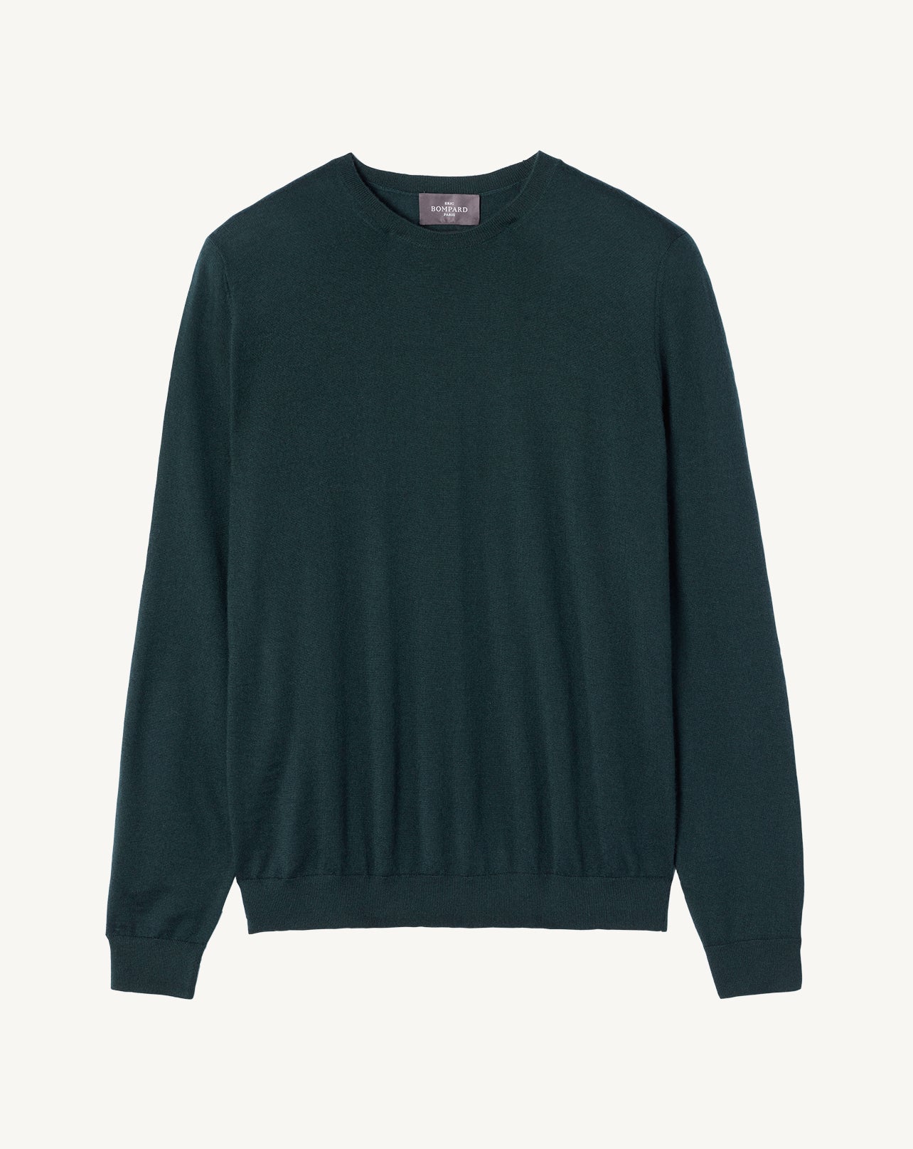 Pull col rond ultrafin-VERT ZURICH-100% cachemire