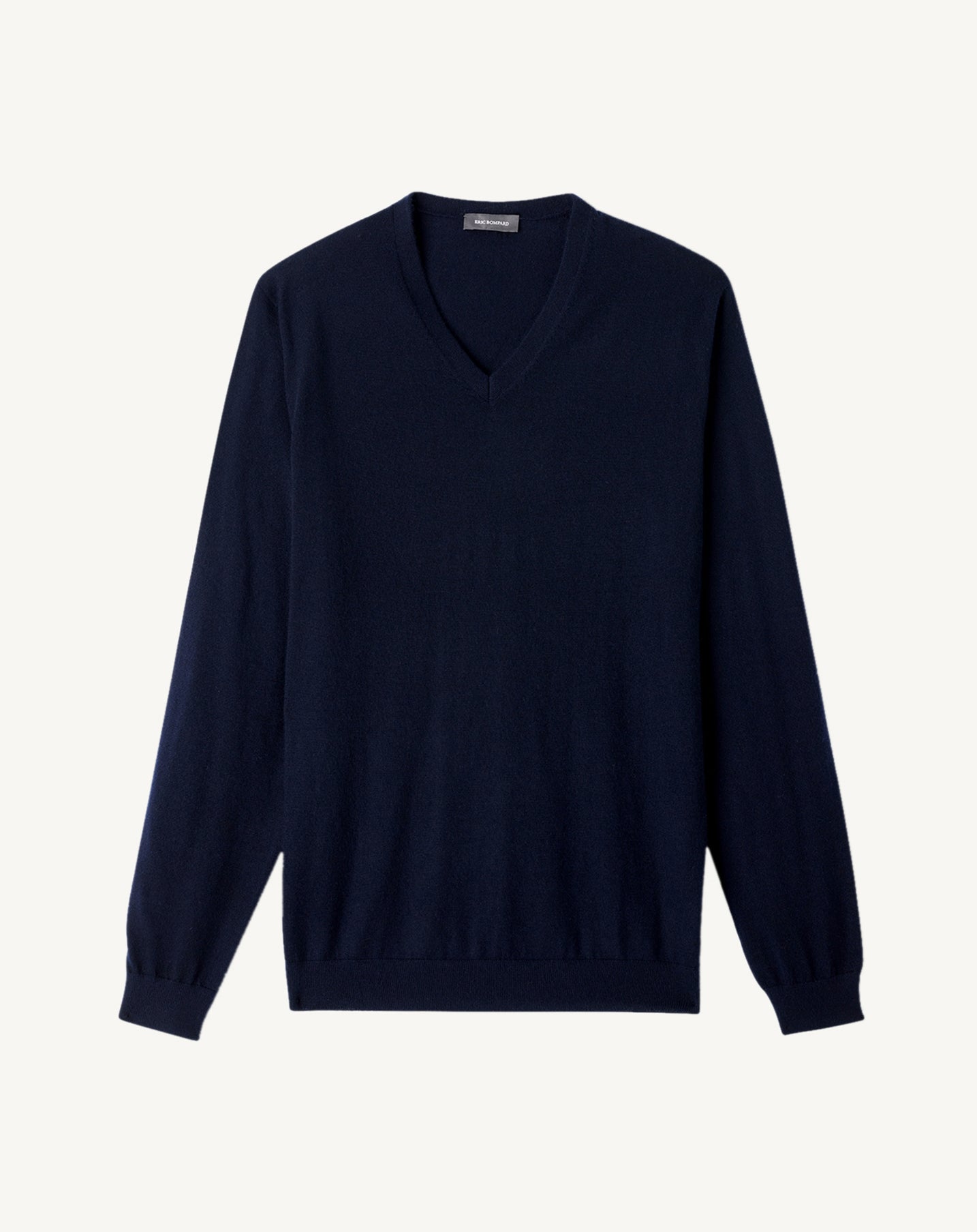 Pull V ultrafin-MARINE-100% CACHEMIRE