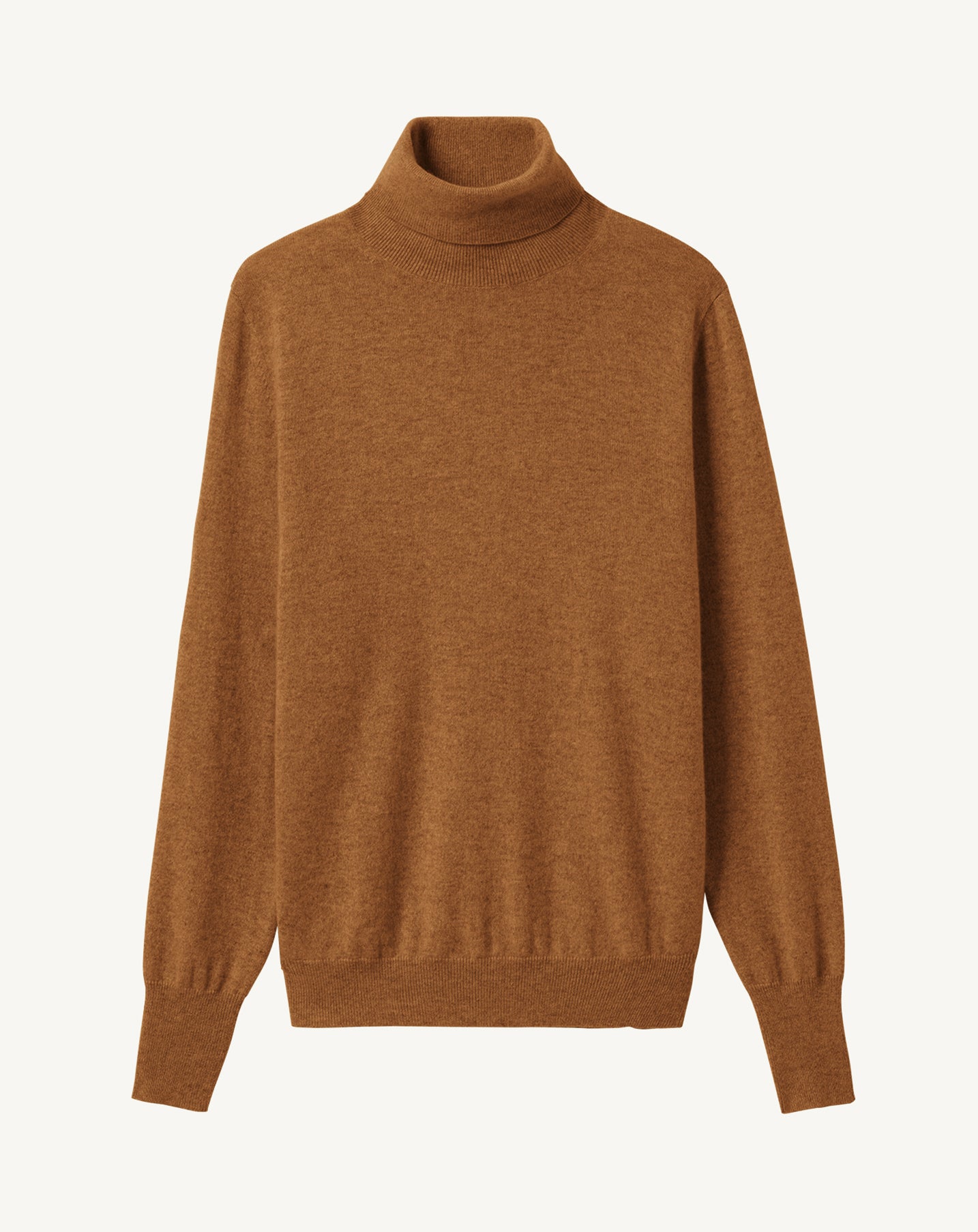 Pull col roulé classique-VICUNA-100% cachemire