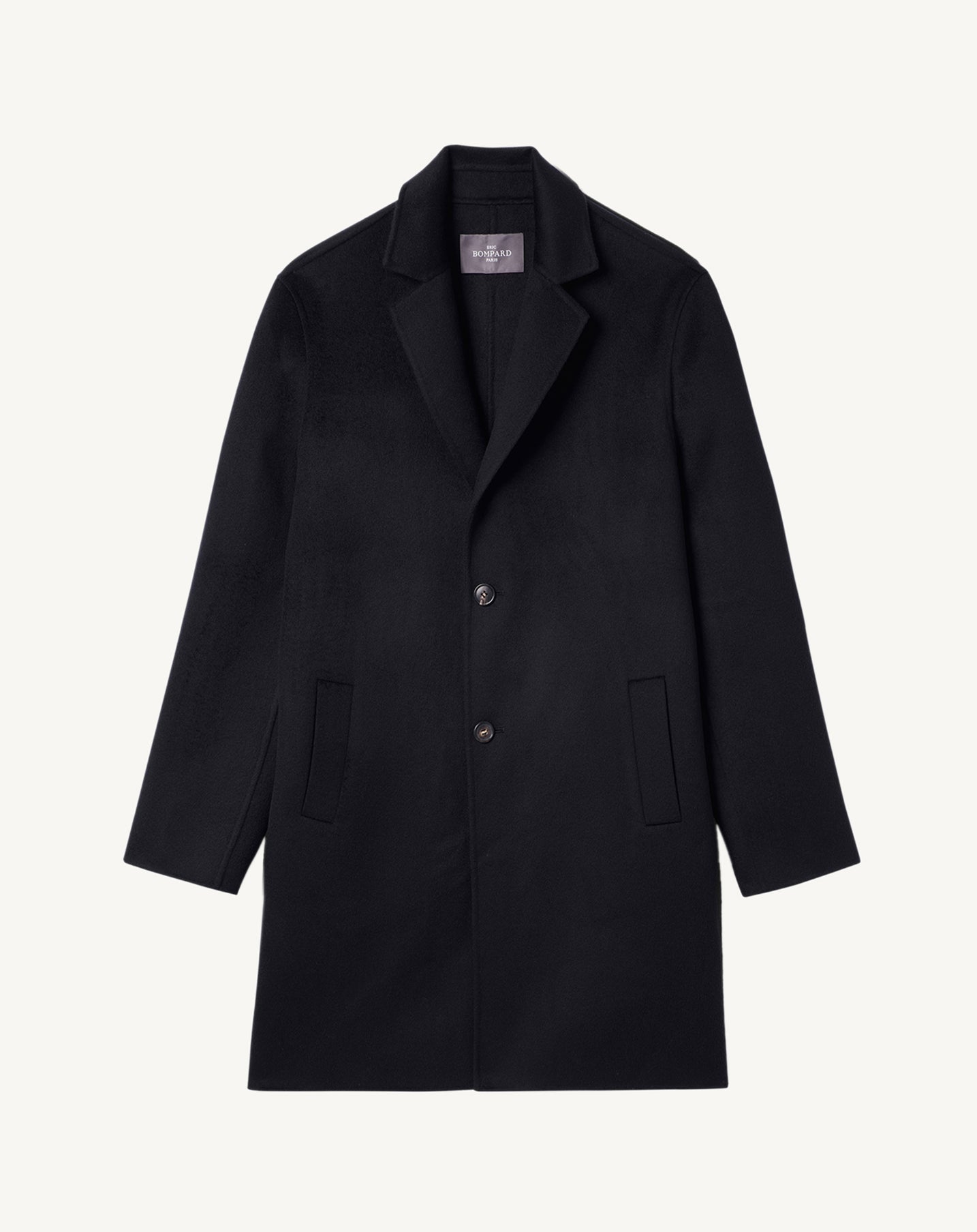 Manteau double face-NOIR-90% LAINE 10% CACHEMIRE