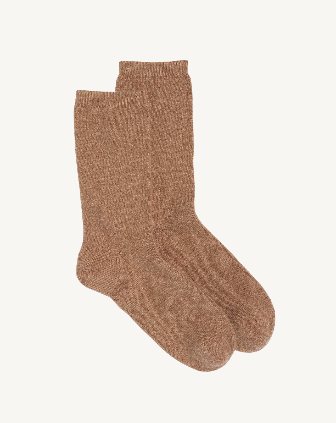 Chaussettes basses-CARAMEL-87% cachemire 13% elasthane