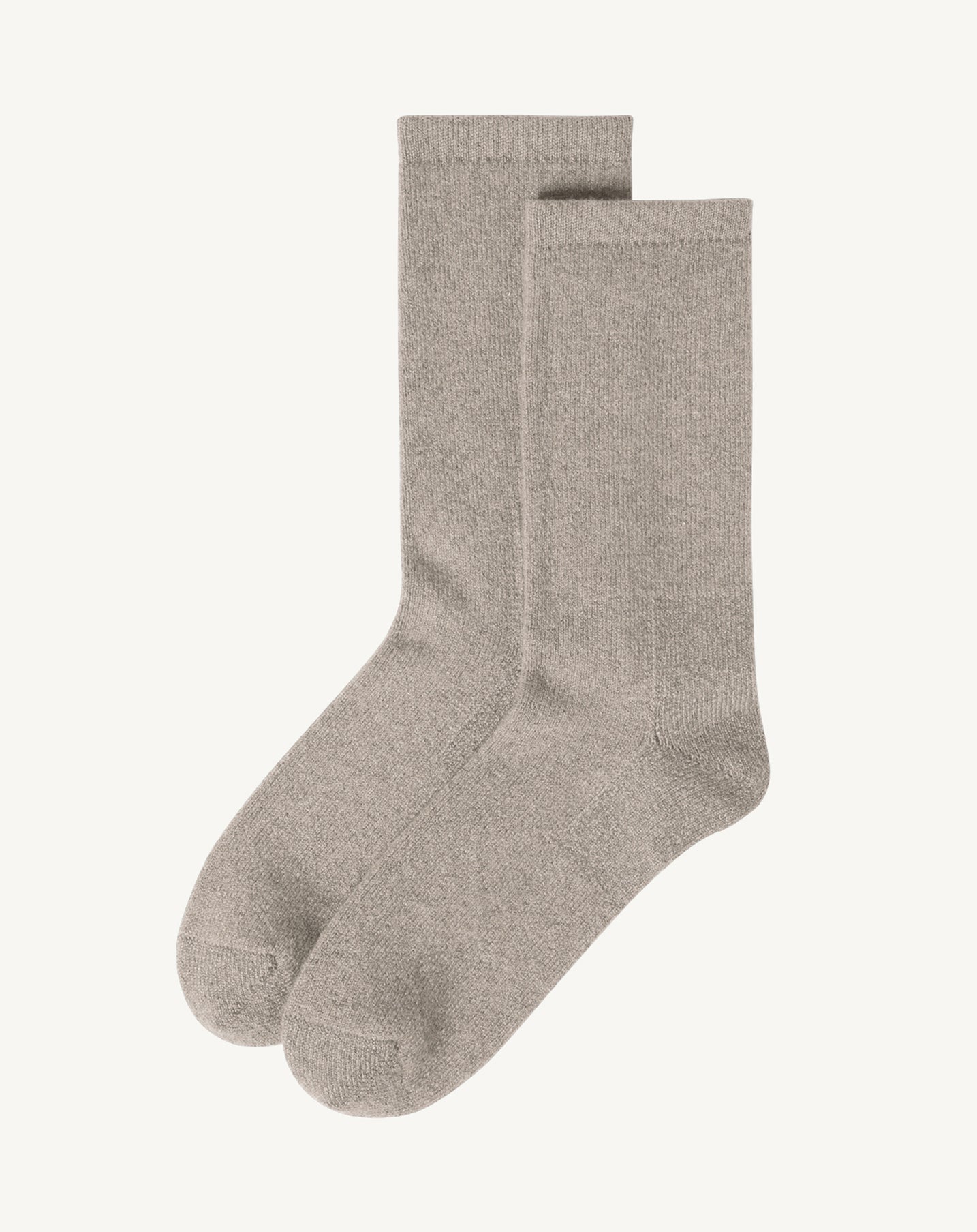 Chaussettes basses-GRIS ARGENTE-87% CACHEMIRE 13% ELASTHANE