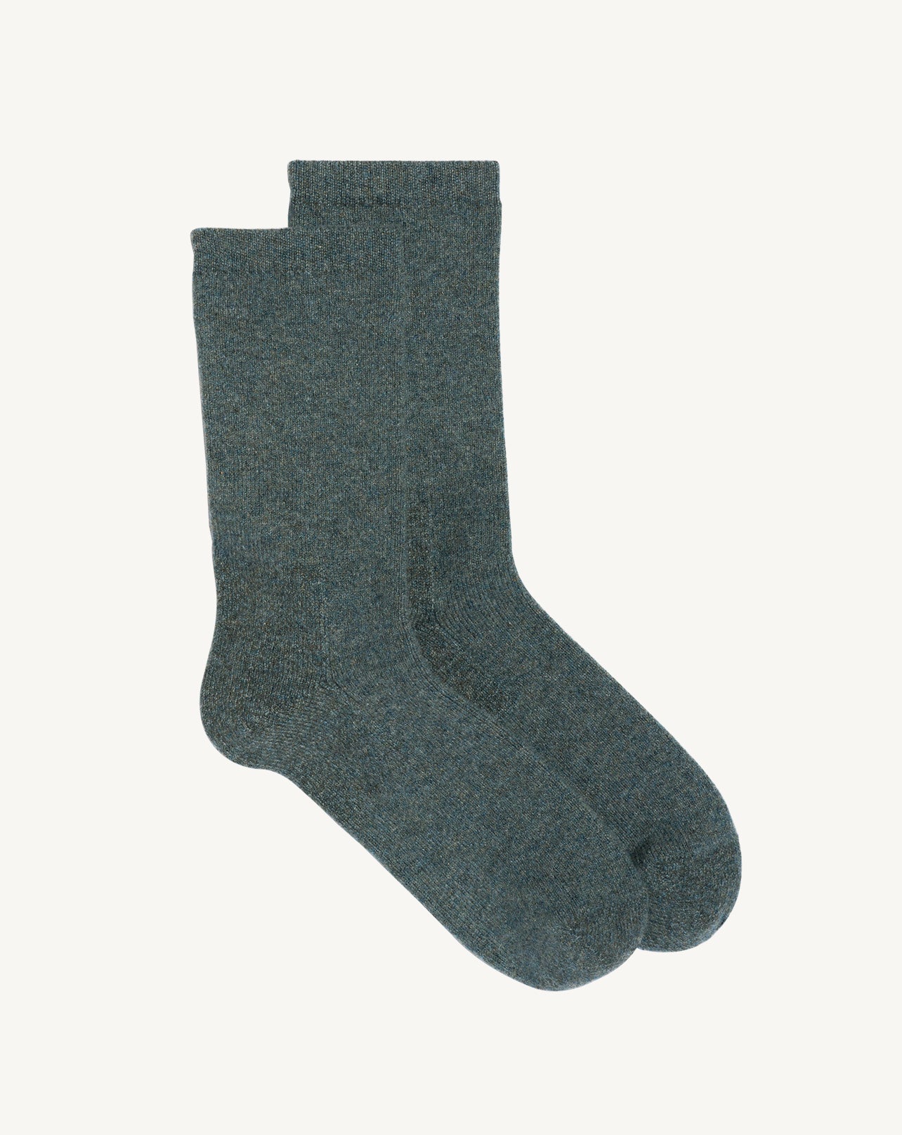 Chaussettes basses-VERT RIVAGE-87% cachemire 13% elasthane