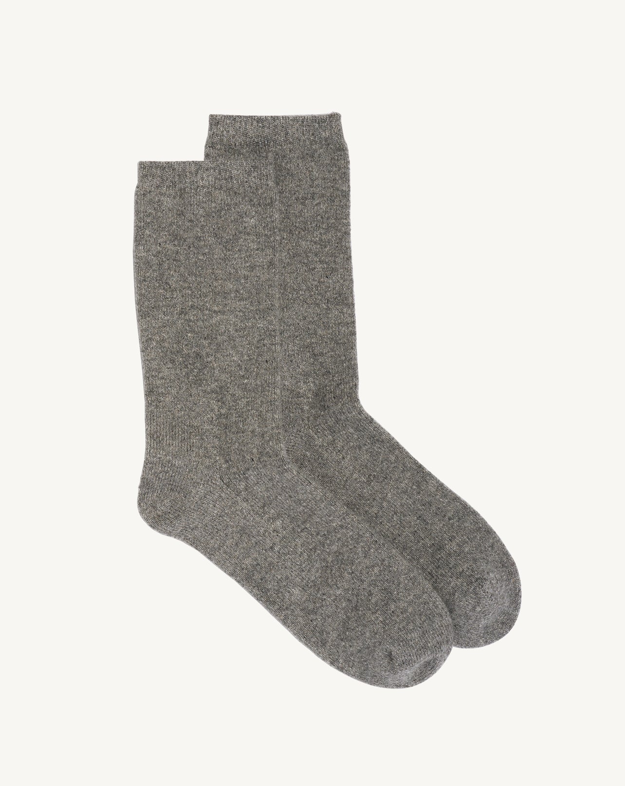 Chaussettes basses-GRIS METEORITE-87% cachemire 13% elasthane