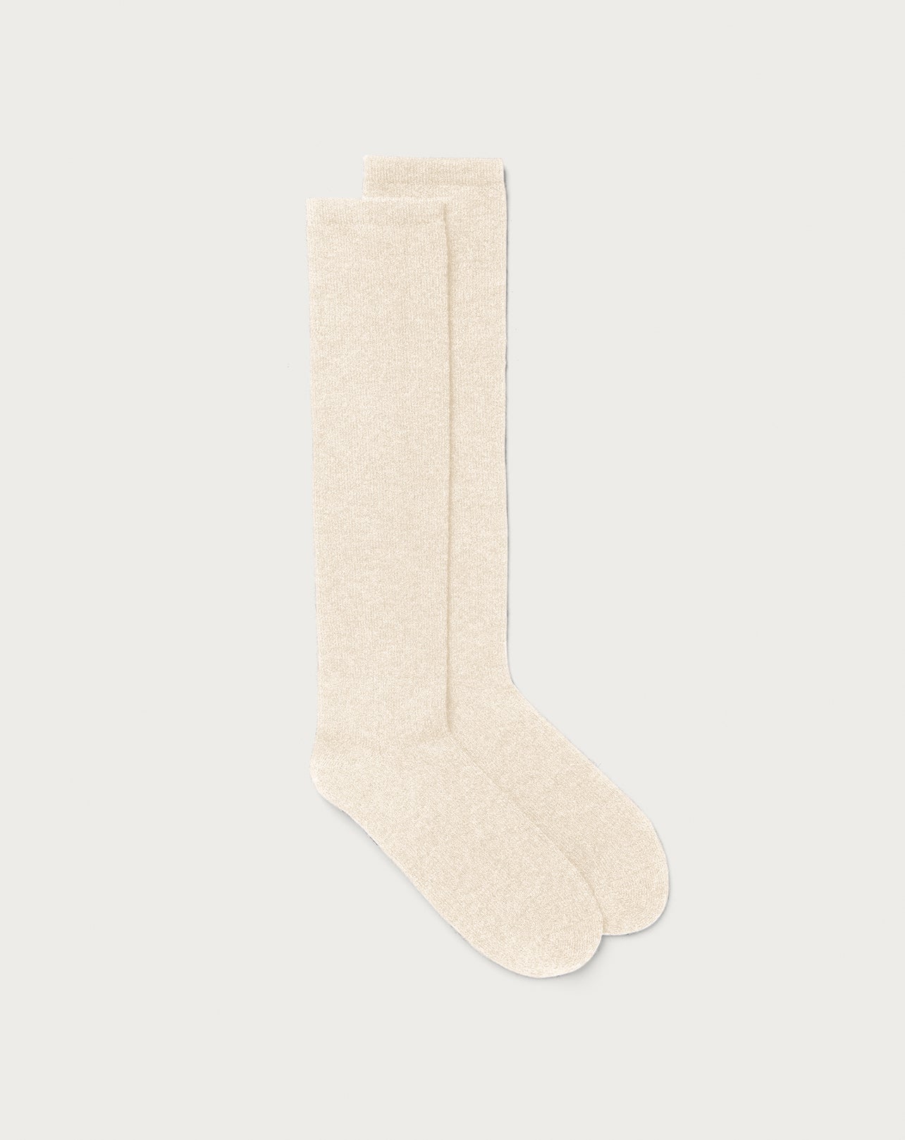 Chaussettes hautes-NATUREL-90% cachemire 10% elasthanne