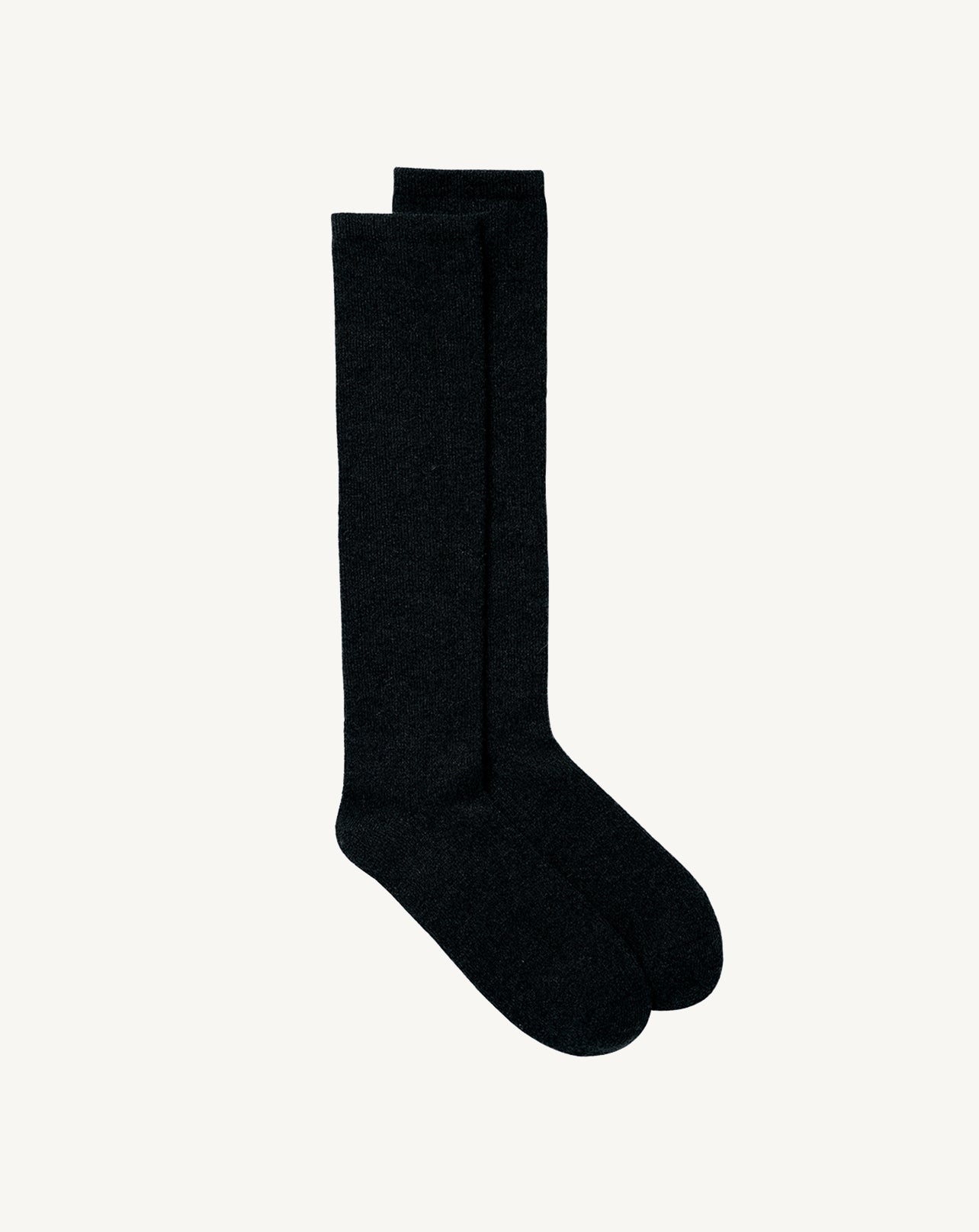 Chaussettes hautes-NOIR-90% cachemire 10% elasthanne