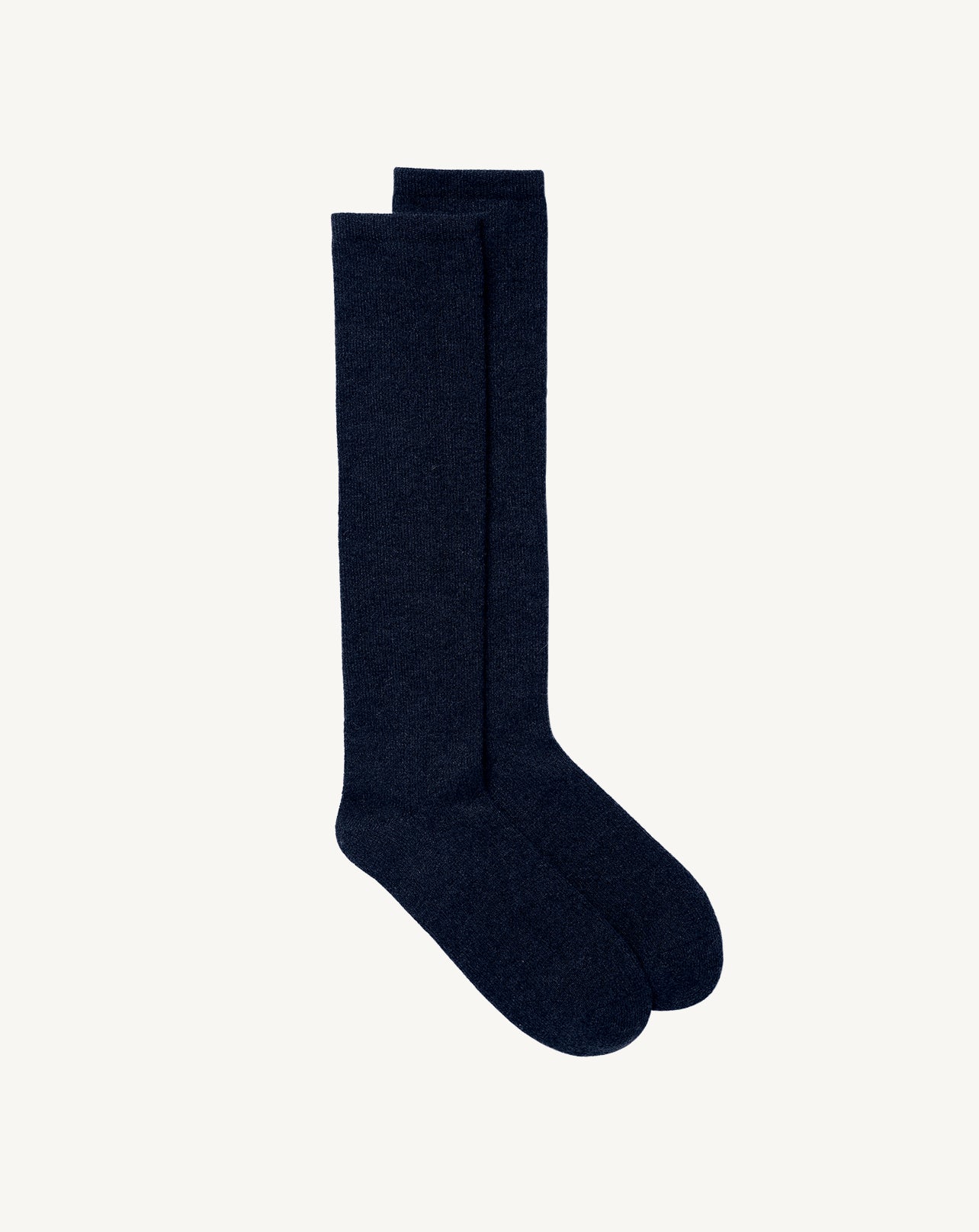 Chaussettes hautes-MARINE-90% cachemire 10% elasthanne