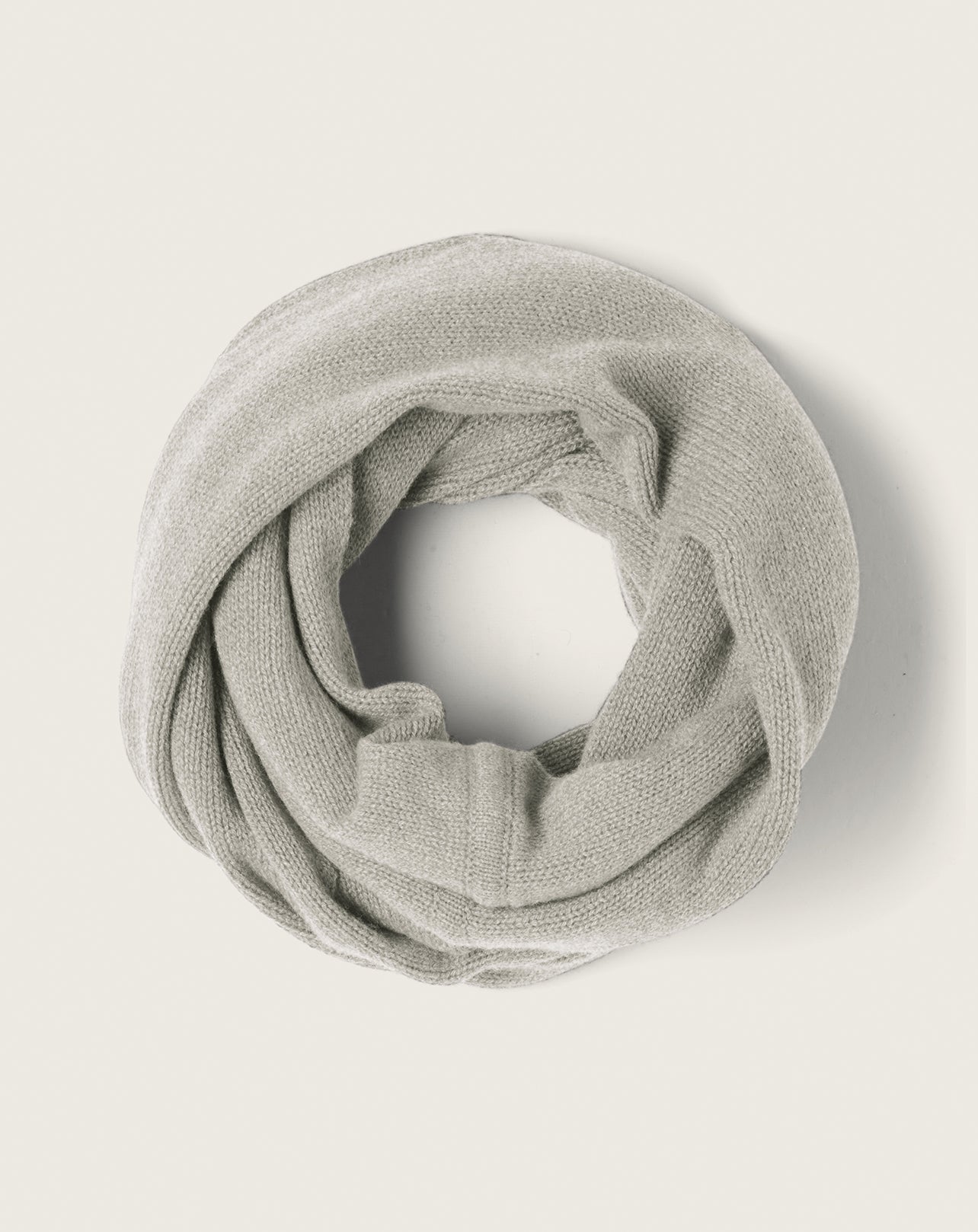 Snood-GRIS ARGENTE-100% CACHEMIRE