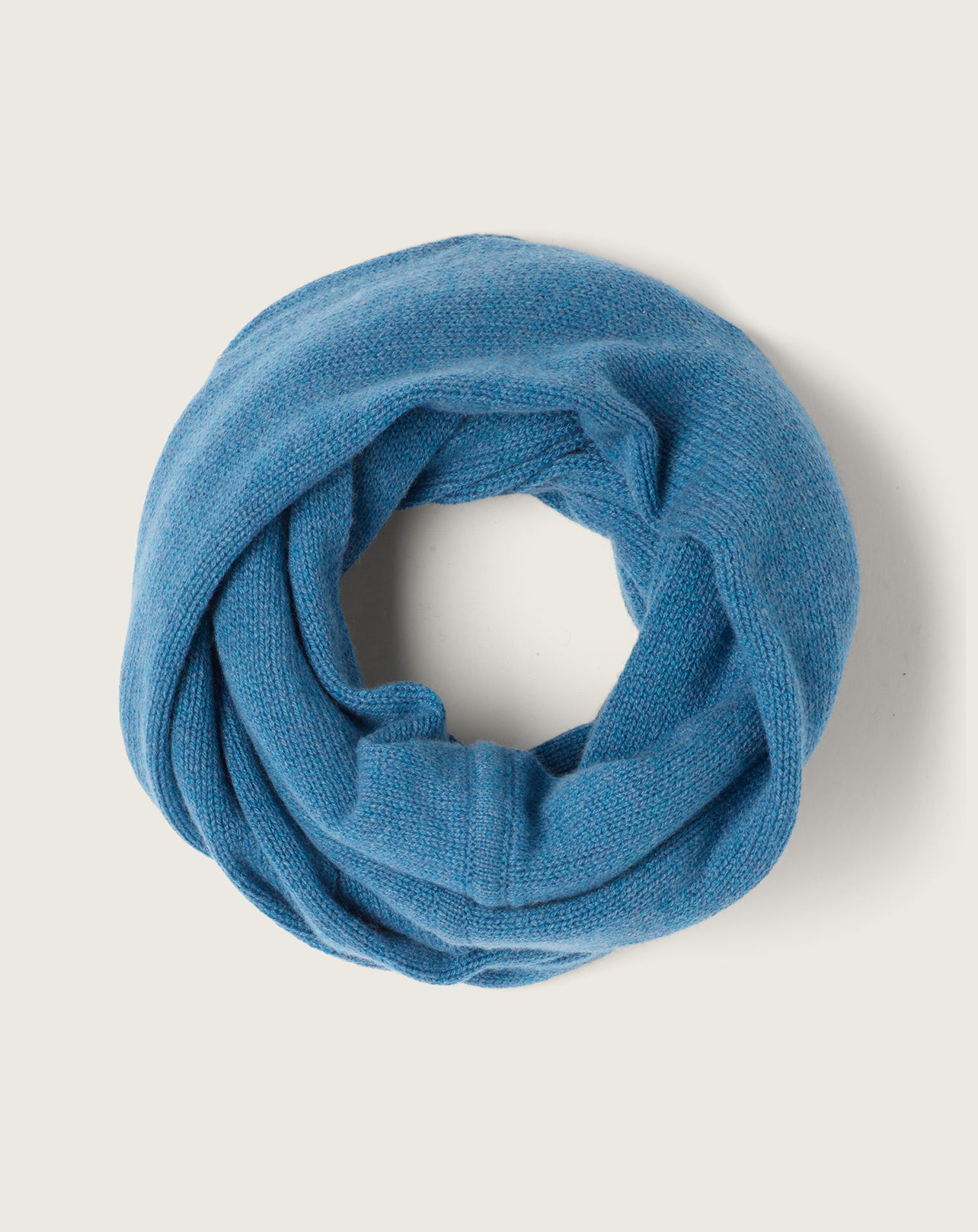 Snood-BLEU ECOSSE-100% CACHEMIRE