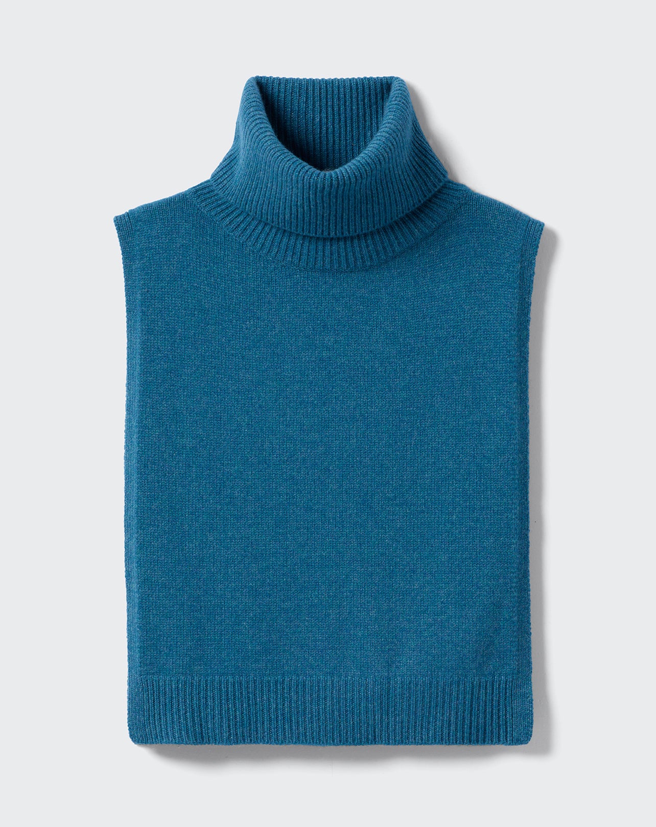 Plastron col roulé-BLEU CANOE-100% CACHEMIRE