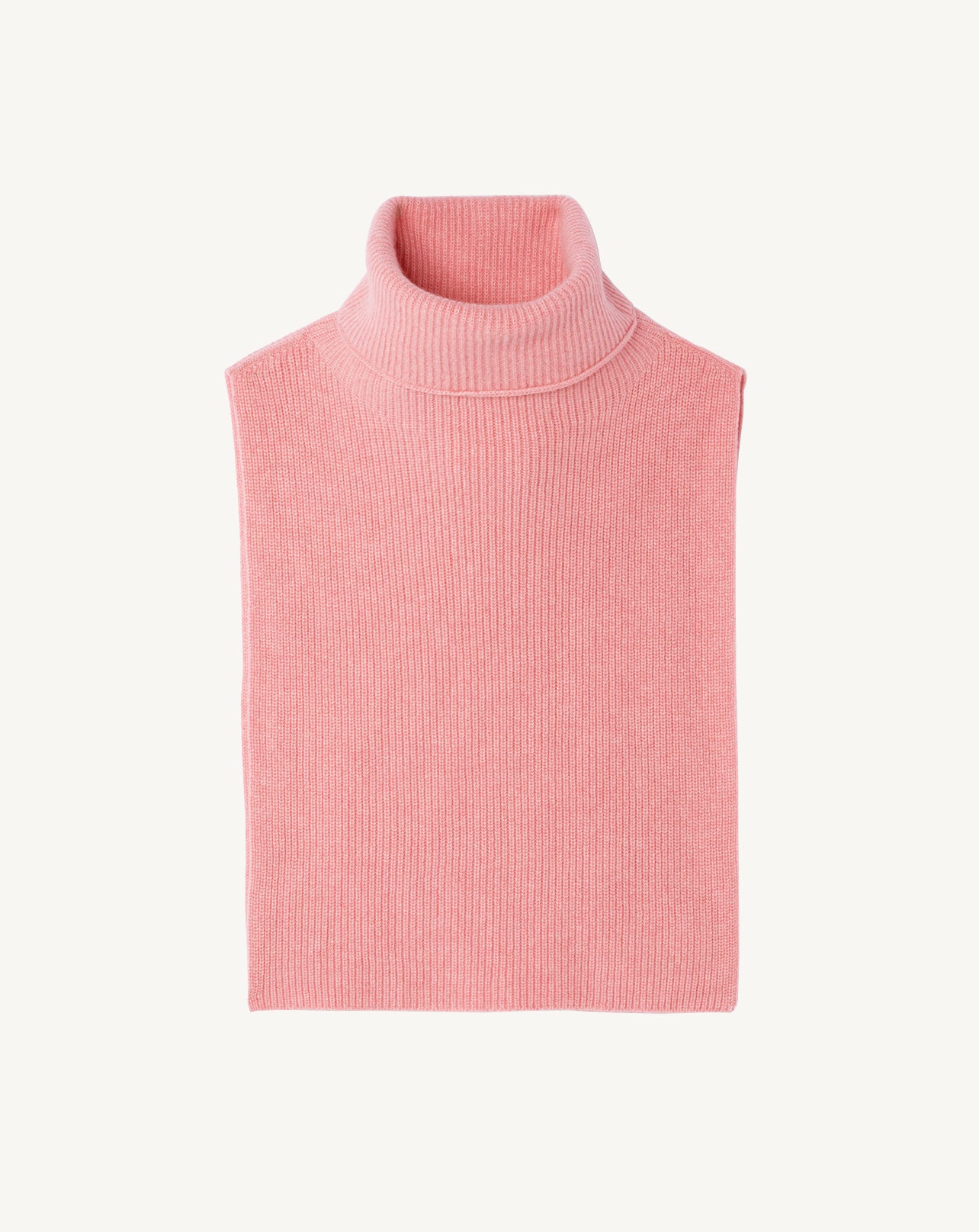 Plastron col roulé-ROSE RETRO-100% cachemire